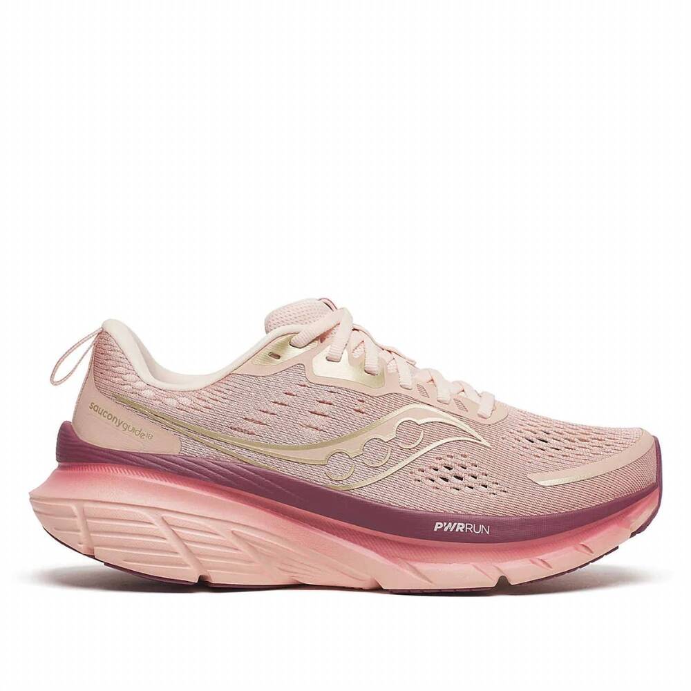 NEW SAUCONY women's guide 18 running shoes in cameo/terra